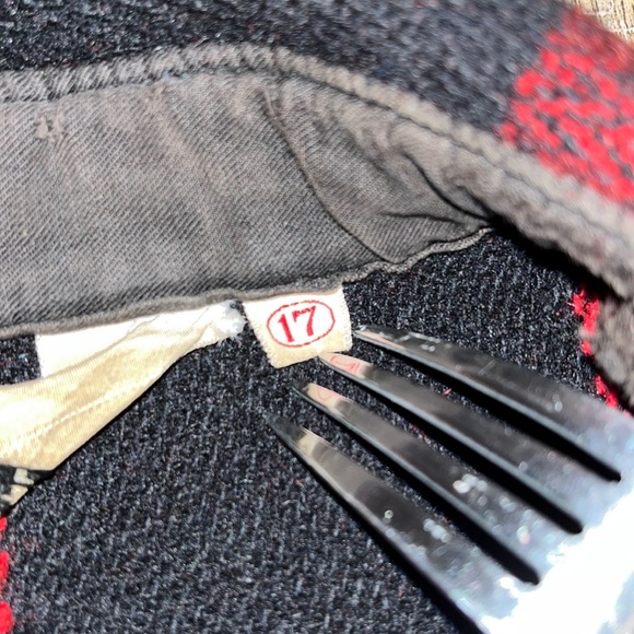 Vintage Woolrich Mens Wool Flannel Button Shirt Jacket Red Black Buffalo Plaid - Picture 5 of 6